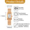 rectangle stainless steel classic fashion design featuring Roman for daily Perfect as a gift for or Women's watch. Simple, numerals. Water-resistant