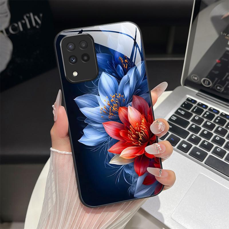 For Samsung M33 M53 Phone Case Trendy Fantasy Design Tempered Glass Hard Bumper For Galaxy M 33 M 53 Full Protection Back Covers