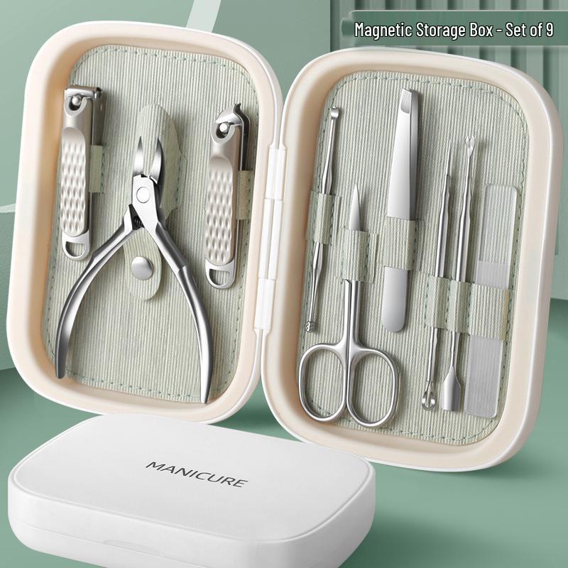 Premium Stainless Steel Manicure & Pedicure Tool Set with Tweezers and Nail Clippers