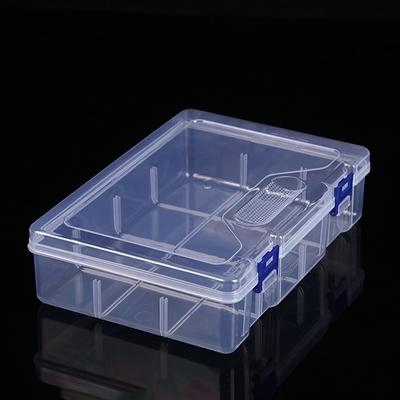 1Pcs Transparent Plastic Storage Box For Small Jewelry Tool Box Bead Pills Organizer