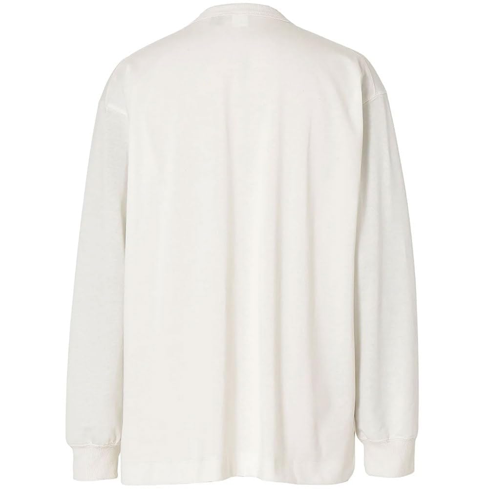 NANGA Men's Eco Hybrid Box Logo Embroidered Long Sleeve T-Shirt, White, Size S (NW24111G803)