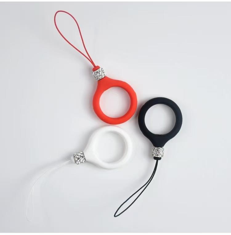 Cartoon Mobile Phone Lanyard Finger Bad Picture Accessory Mobile Phone to Lovely Anti-falling Short Lanyard PVC сливовый