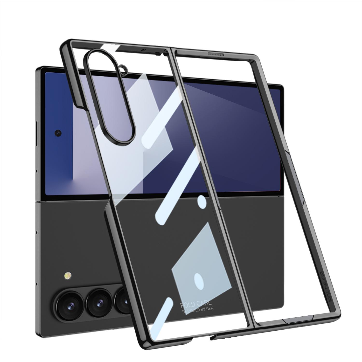

Чехол для мобильного телефона Samsung Z Fold7 Гальванизированный ПК Призрачный Большое отверстие Прозрачный Защитный чехол для складного экрана Fold7 SM-Fold7