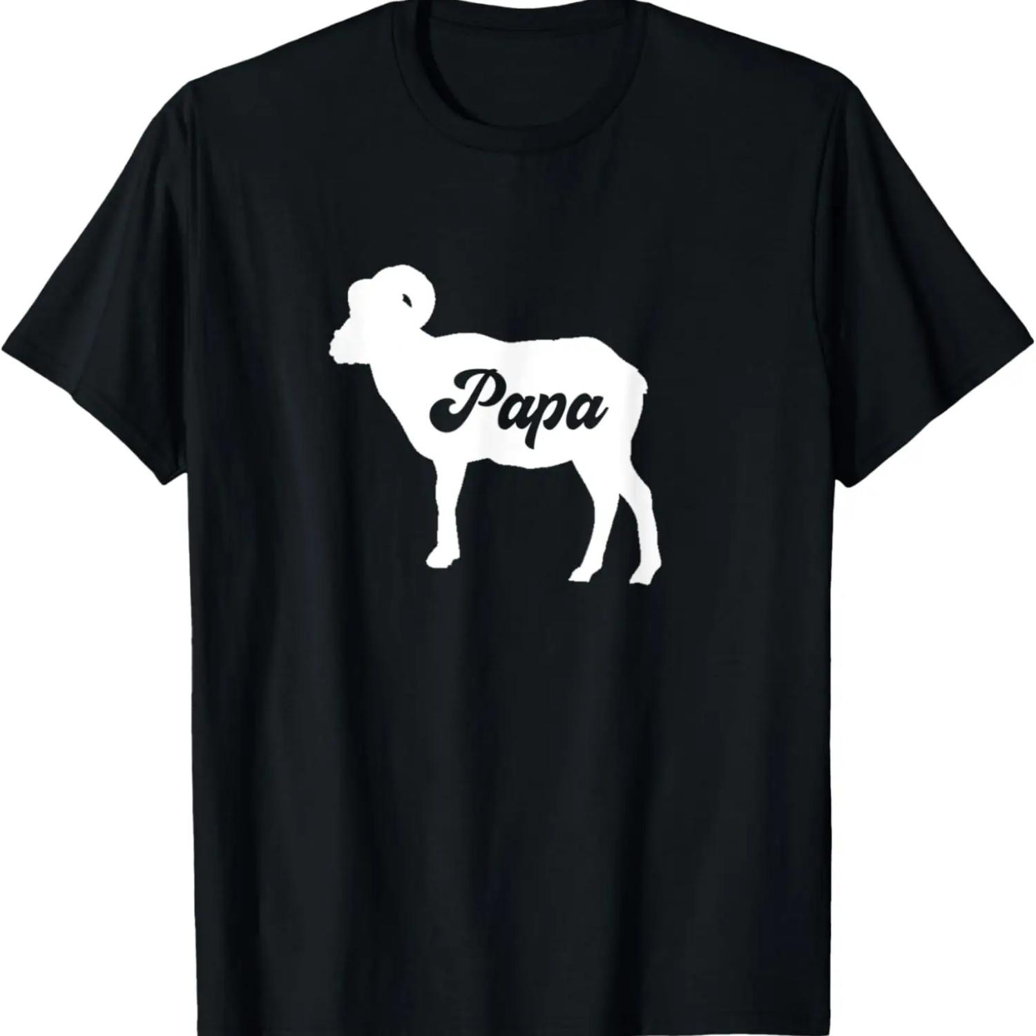 Mens Papa Bighorn Sheep Family Matching Costume T-Shirt S чёрный