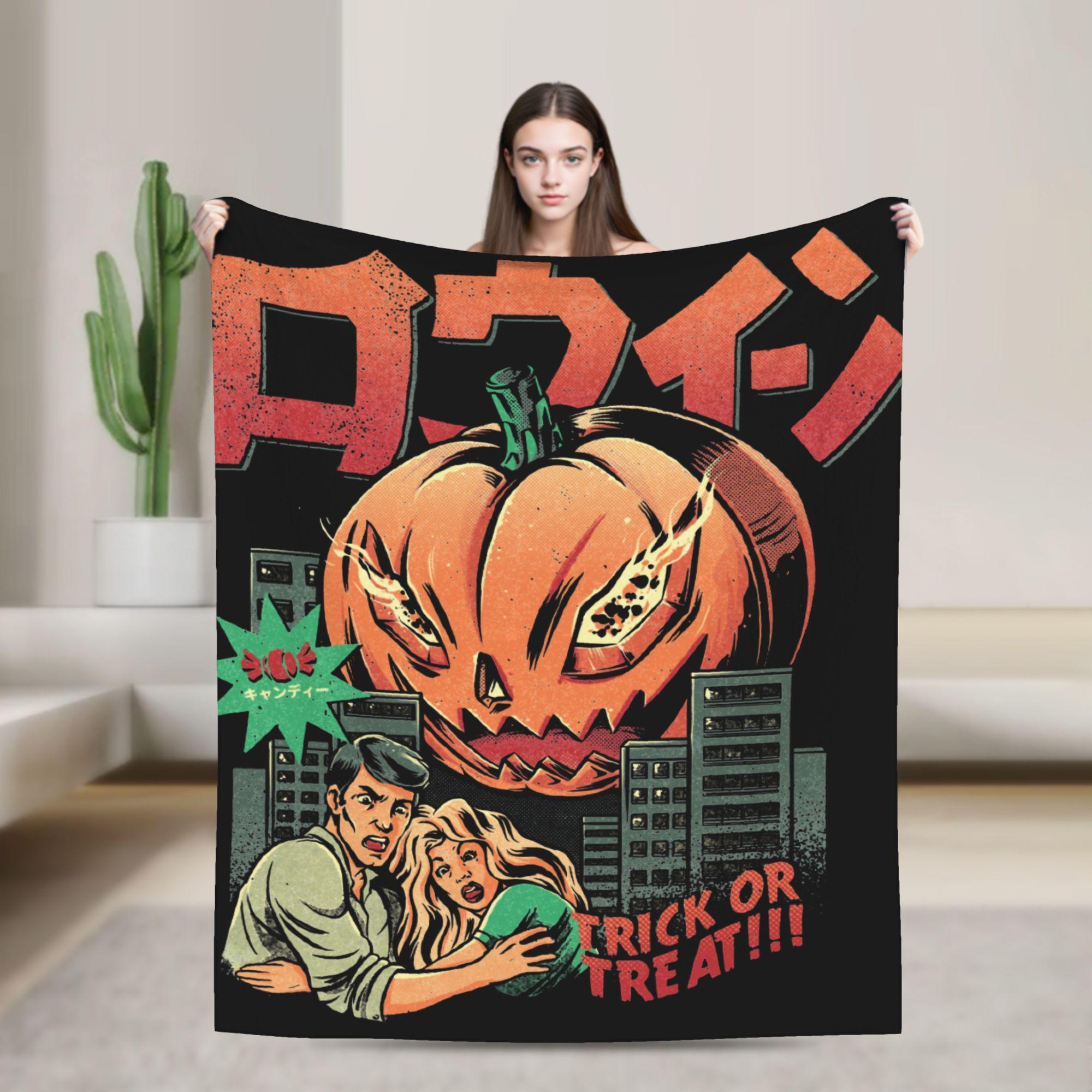 

Goosebumps Dead House Calling All Creeps Blankets Flannel Horror Halloween Throw Blanket for Bedroom Sofa Bedroom Quilt 75x90cm