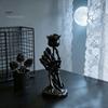 Dark Romantic Figurine Skeleton Hand Holding Rose Ornament, 3D Printed Gothic Aesthetic Exquisite Detailed Art Niche Decor, Stable Base Compact