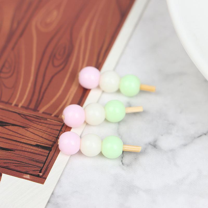 

3 Набора Миниатюрный Кукольный Домик Японские Рыбные Шарики Шарики из Клейкого Риса Рисовые Лепешки на Шпажках разноцветный