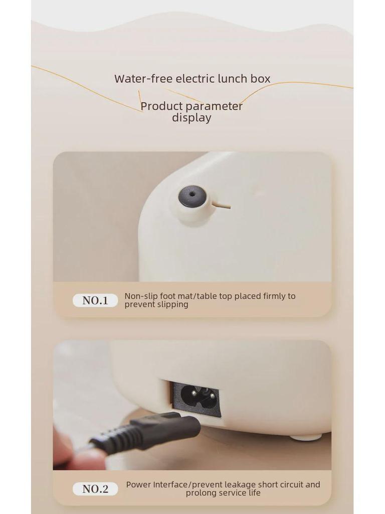 Electric Japanese-Style Portable Lunch Box: Water-Free, High-Value, and Ideal for Office Workers