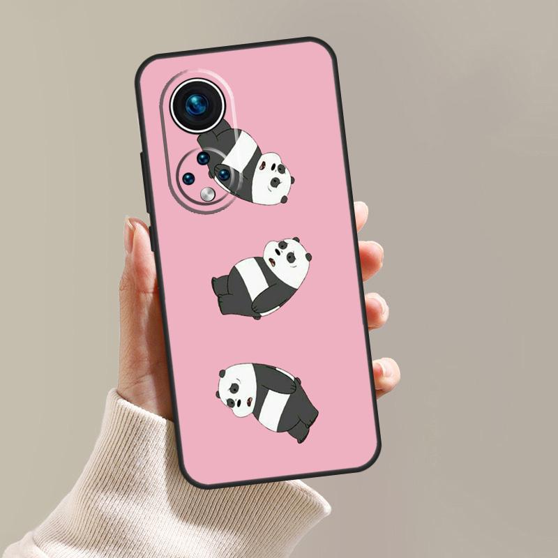 Cartoon Panda Bear Case Cover For Honor X8a X9a X7a X6a X7 X8 X9 50 70 90 Lite Honor 8X 9X Magic 5 Lite Pro