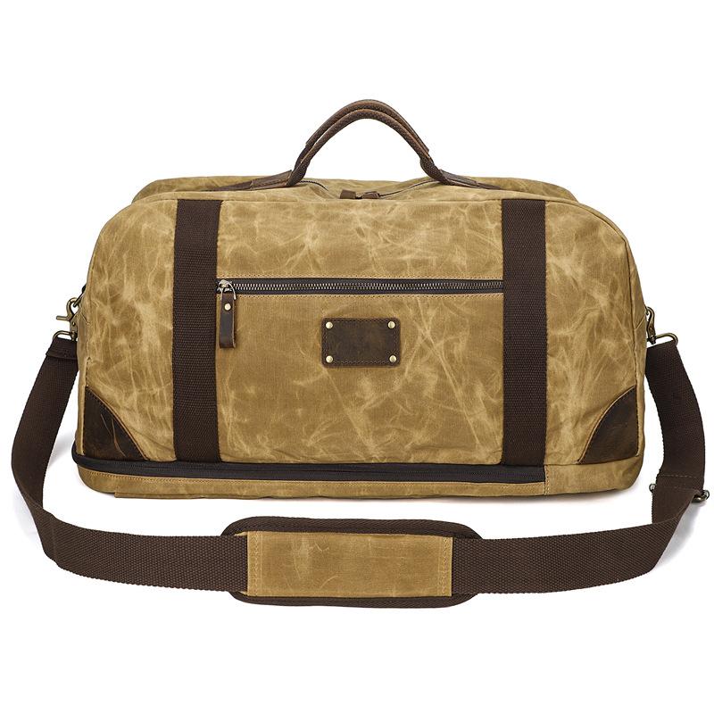 

Retro large-capacity travel bag, luggage bag, casual canvas, shoulder messenger travel bag, handbag, multi-purpose bag.