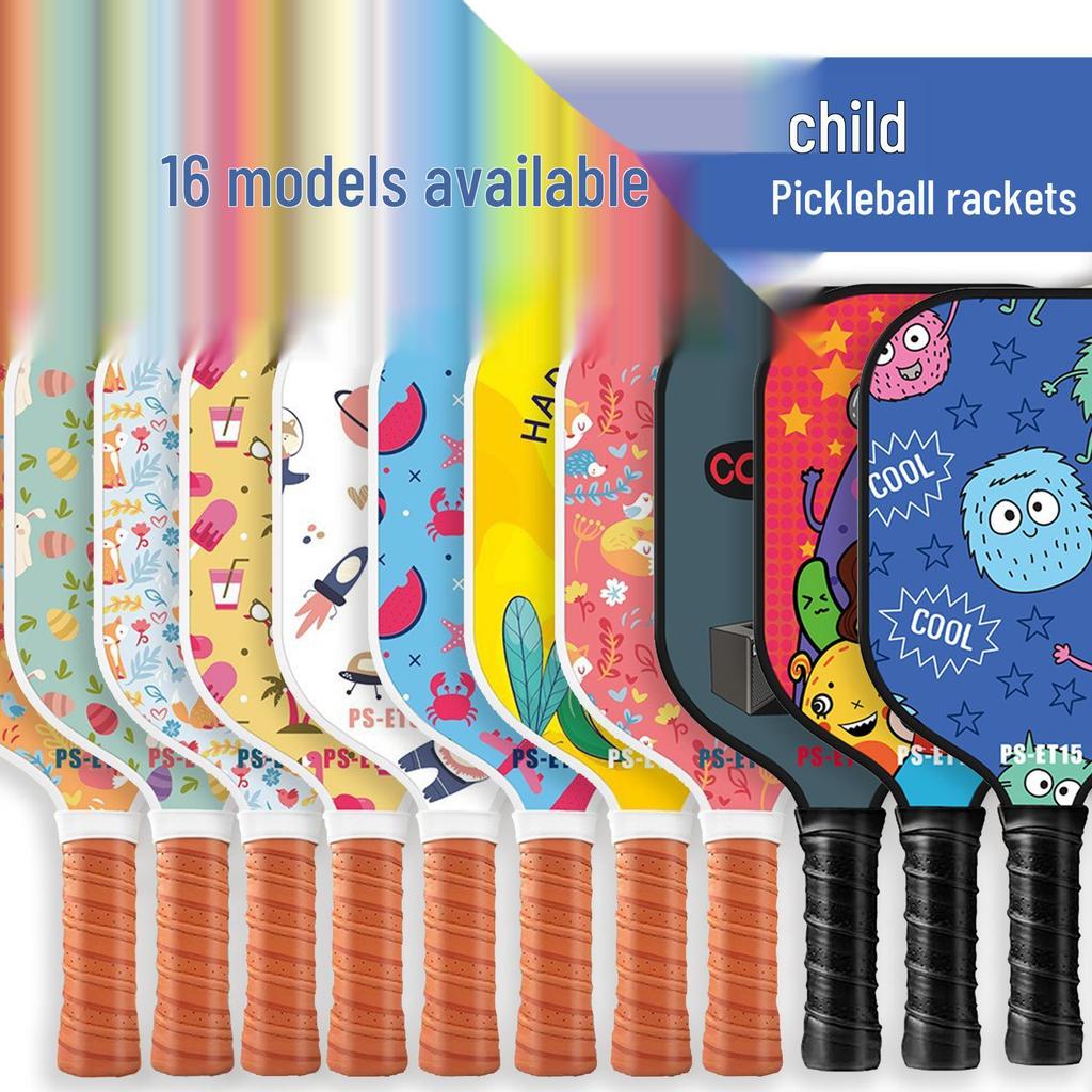 Children's Cartoon Fiberglass Pickleball Paddle Set