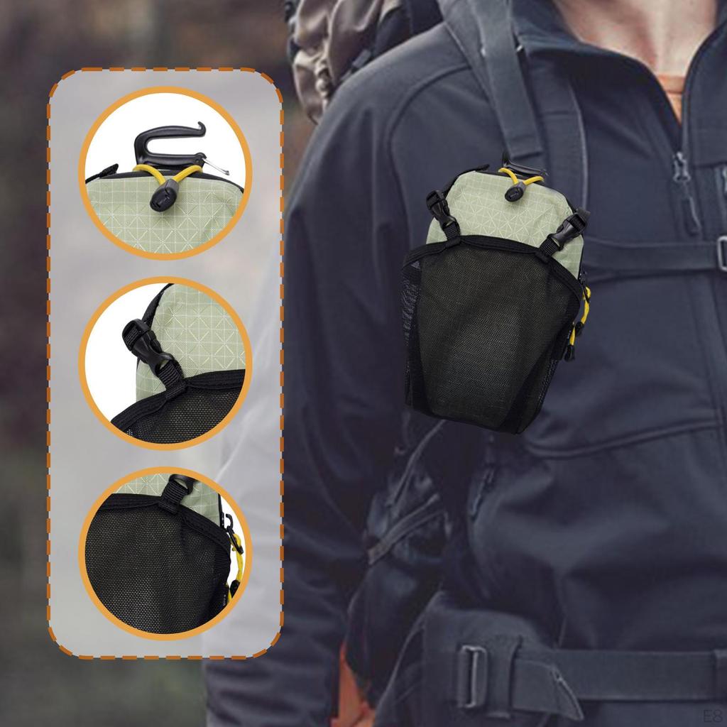 Crossbody Bag Accessory Pouch Organizer Storage Belt Nylon Zipper Hanging Suitable for Hiking