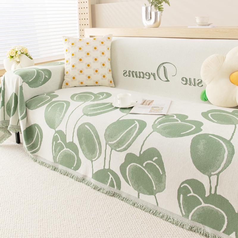INS Style Sofa Cover Cloth Simple Modern Sofa Cushion Anti-Scratching Sofa Cover Four Seasons Universal Full Covered Sofa Cover