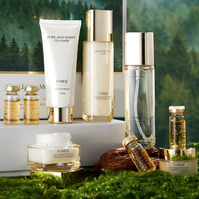 Gold Diamond Black Truffle Anti-aging Skin Care Set 9pcs Deep Moisturizing, Smoothing Fine Lines and Firming Skin for Gift Skin Care Kit