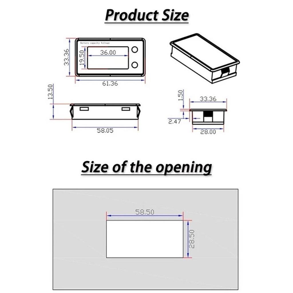 Hoembpn Voltmetro Digitale LED Per Batterie Auto - Monitor Tensione DC 8-30V, Doppia USB 20W, Per Litio E Piombo - Foto 5
