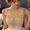 Floral Pattern Embroidery Applique Beaded Sequin Sewing Applique Exquisite Cloth Patch  Sewing DIY