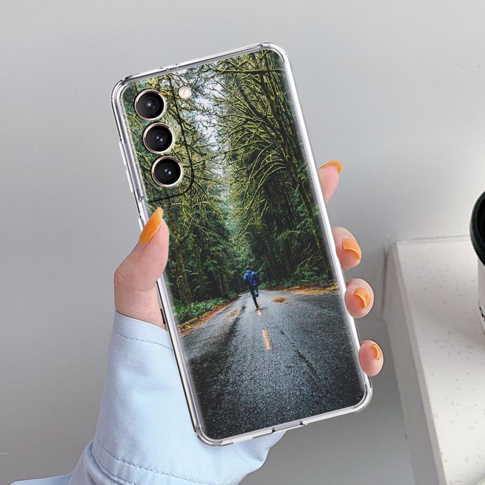 Phone Case For Samsung Galaxy S26 S25 S24 S23 S22 Ultra S20 S21 FE 5G Plus Soft Clear Cover Run marathon Running