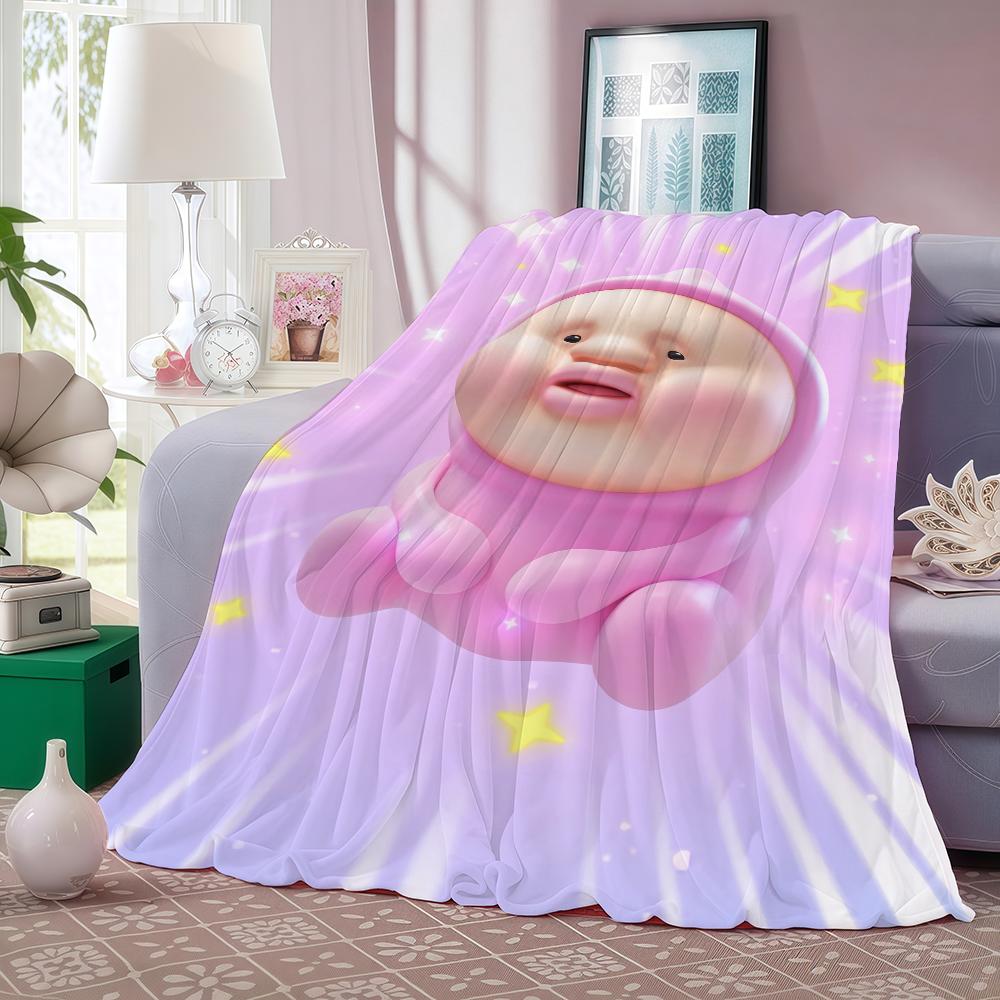 Cartoon Cute K-KOBITOS Blanket Warm And Soft Suitable For Bedroom Living Room Sofa Bed Office Travel Camping