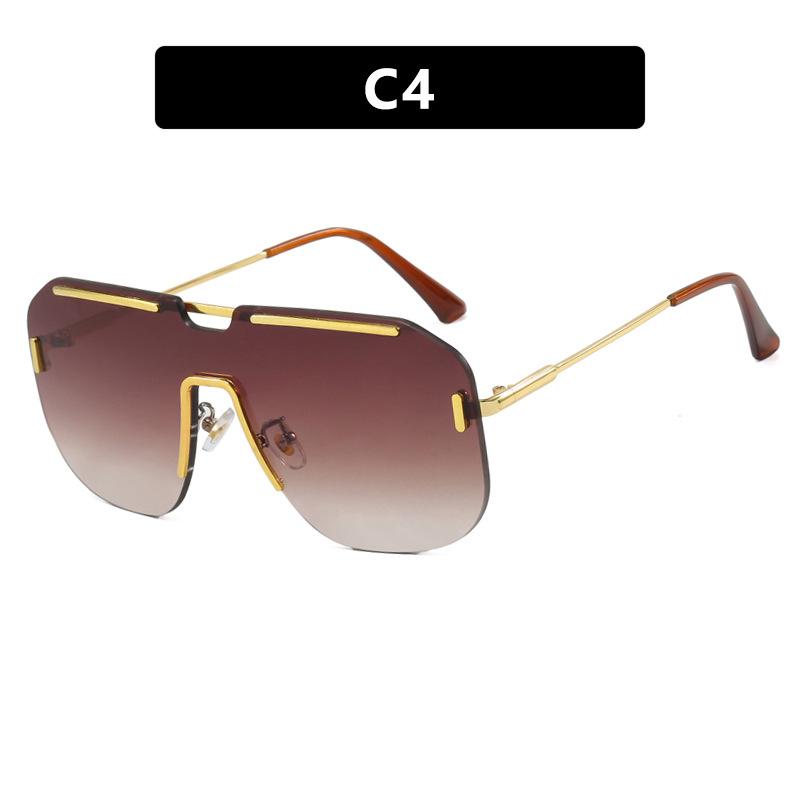 

Женские солнцезащитные очки, цельные солнцезащитные очки без оправы в квадратной большой оправе.