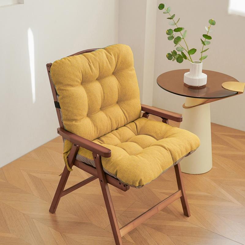 

Cotton Linen Thick Cushion Sitting for A Long Time in The Office Protecting The Waist and Backrest Folding Lounge Chair Cushions Anti Slip Seat Mat 85x50x10cm земля жовтий колір