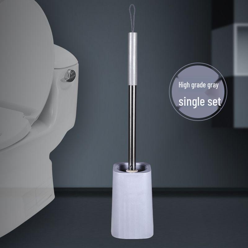 Long-Handled Toilet Brush Set with Base for Easy Cleaning of Bathroom Corners