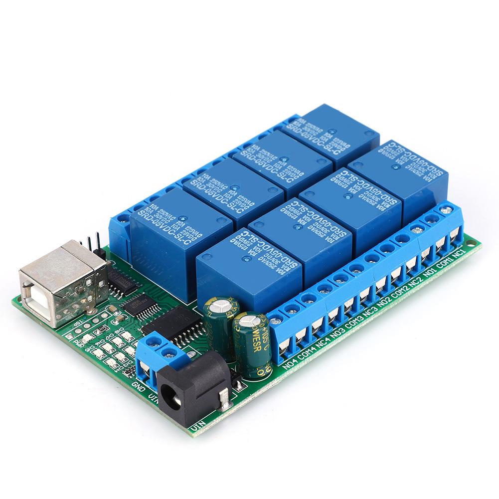 

UD23A08 USB Relay Module MultiFunction 8 Channel UART Serial Port Motor Computer Control Module(DC5V )