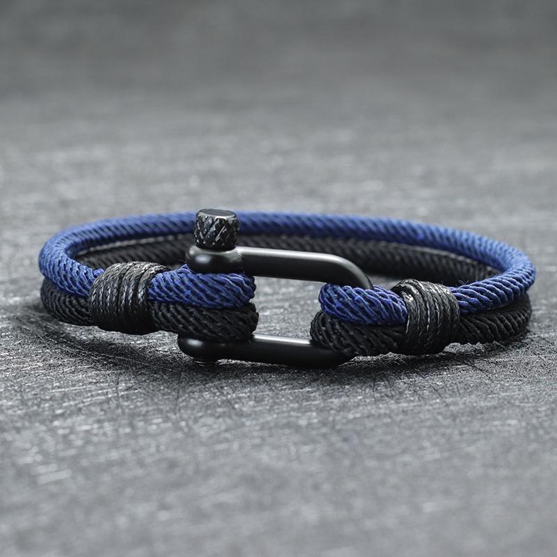 Fashion Mens Bracelet Rope Ukrainian Symbol Braclet Bicolor Matching Macrame Braslet Festival Accessories Brazil Pulseras Homme
