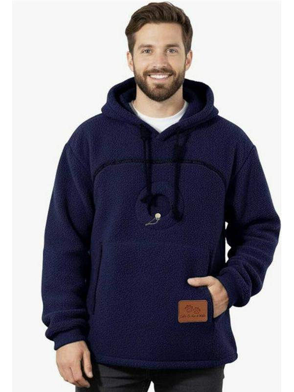 Moletom Casual com Capuz de Lã de Coral Estilo Europeu e Americano Unissex 2025