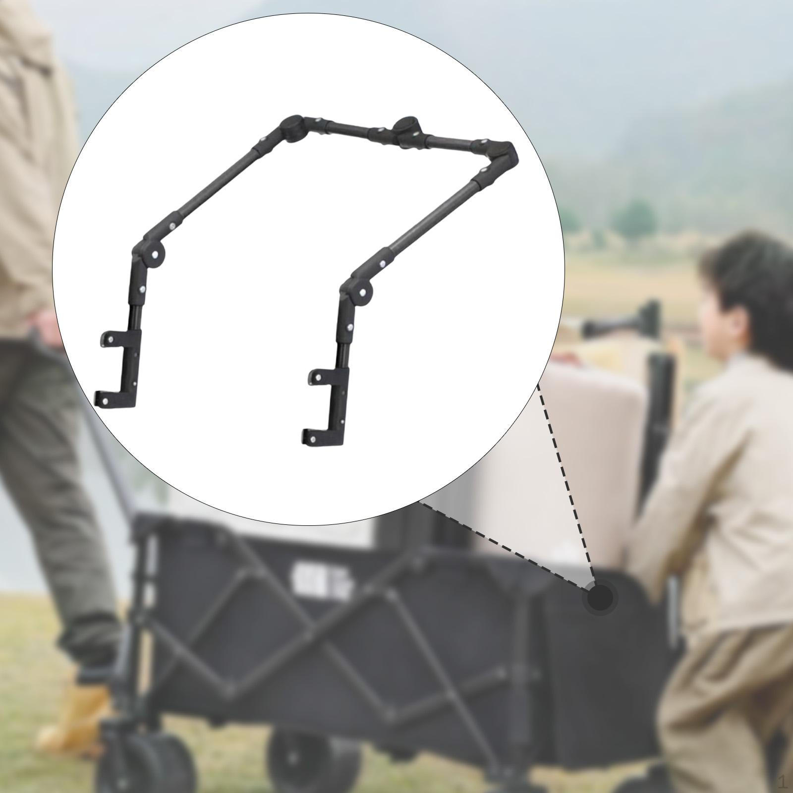 

Ручка для кемпинговой тележки, складная, регулируемая, простая установка, аксессуары для садовой тележки чёрный