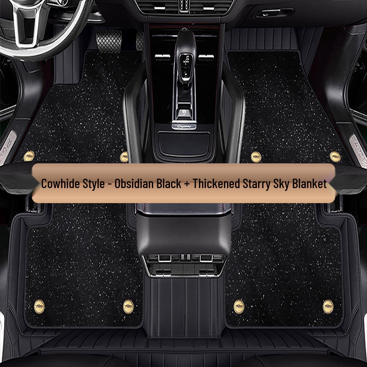 Custom-Fit Cowhide Floor Mats for Denza N9Z9, Z9GT, N7N8D9 - Full Coverage Interior Set