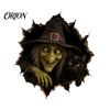 Holiday Vibe Wall Enhancements Halloween Break-in 3D Decals, Illusion Effect Spooky Breaking Through Decorative Decals for Dormitory Sticker,