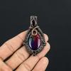 Rainbow Solar Quartz 999 Copper Wire Wrapped Pendant, Handmade Gemstone Pendant Jewelry, Gifts For Wife Brand New Pendant