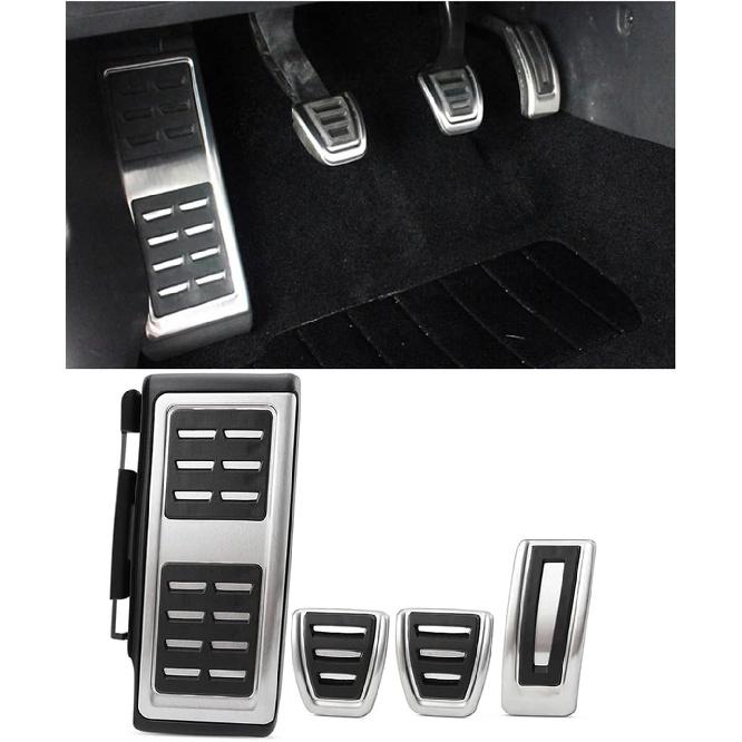 Car Pedal, Accelerator Pedal Covers, Compatible for VW Tiguan 2017 2018 2019 2020 2021 Car Pedals Foot Fuel Brake Clutch Cover,Pedal Protection Cover