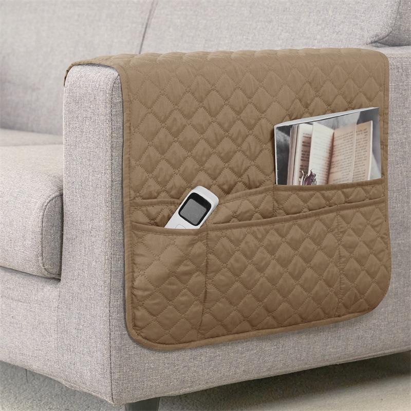 Cover For Sofa Armrest Waterproof Protector With Pockets Removable Anti-Dirty Couch Chair Arm Slipcovers Home