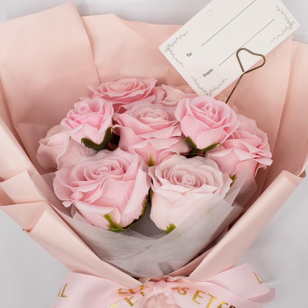 Large Pink Roses Bouquet – Love Is Eternal – Gift Card