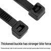 Black Self-Locking Nylon Cable Tie with Strong Anti-Theft Buckle