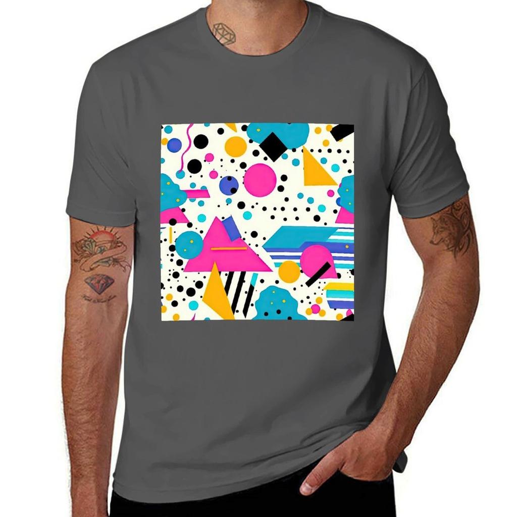 Retro 80s and 90s Pop Memphis Pattern TShirt Outdoor Sports Lightweight Tee