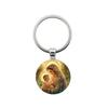 Virgin Mary Pattern Alloy Round Keychain - Anniversary Jewelry Gift