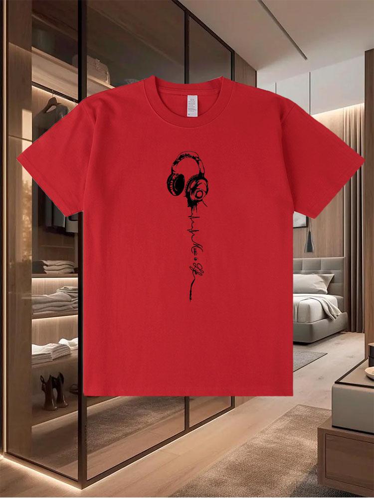 Pure Cotton 2025 New Men's T - Shirts  Fashionable and Relaxed Summer Tops