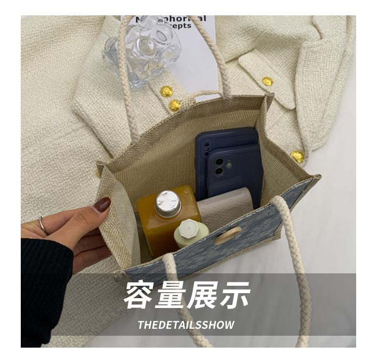 Linen Women, Bag Hand, Designer Fashion, Convenient, Large Capacity, Travel, Organizer,shopping Bag