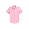 Polo Solid Color Logo Embroidered Button Short Sleeve Shirt Men Shirts Pink MNPOWOV1N820739-670