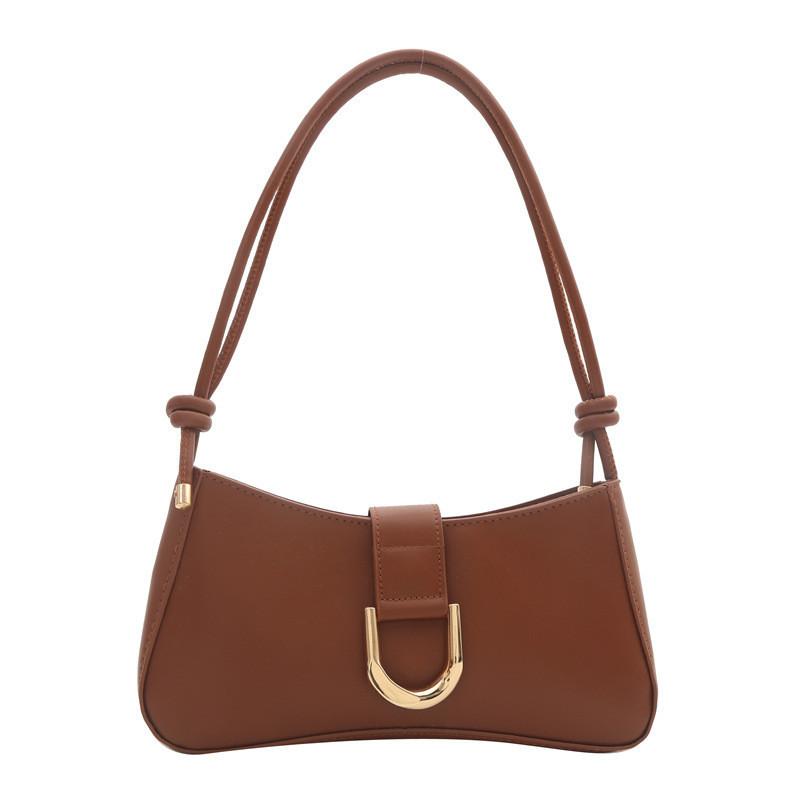 Stylish Minimalist Casual Single Shoulder Bag Underarm Bag With Contrast Stitching Elements