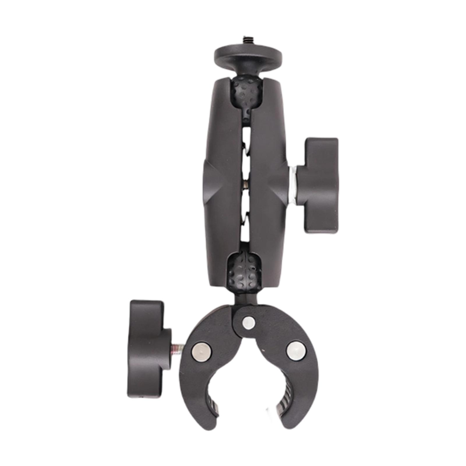 Shockproof Flexible Double Arm Bike Camera Holder for Stable Video Recording with Quick Release and Wide Compatibility 9 inches