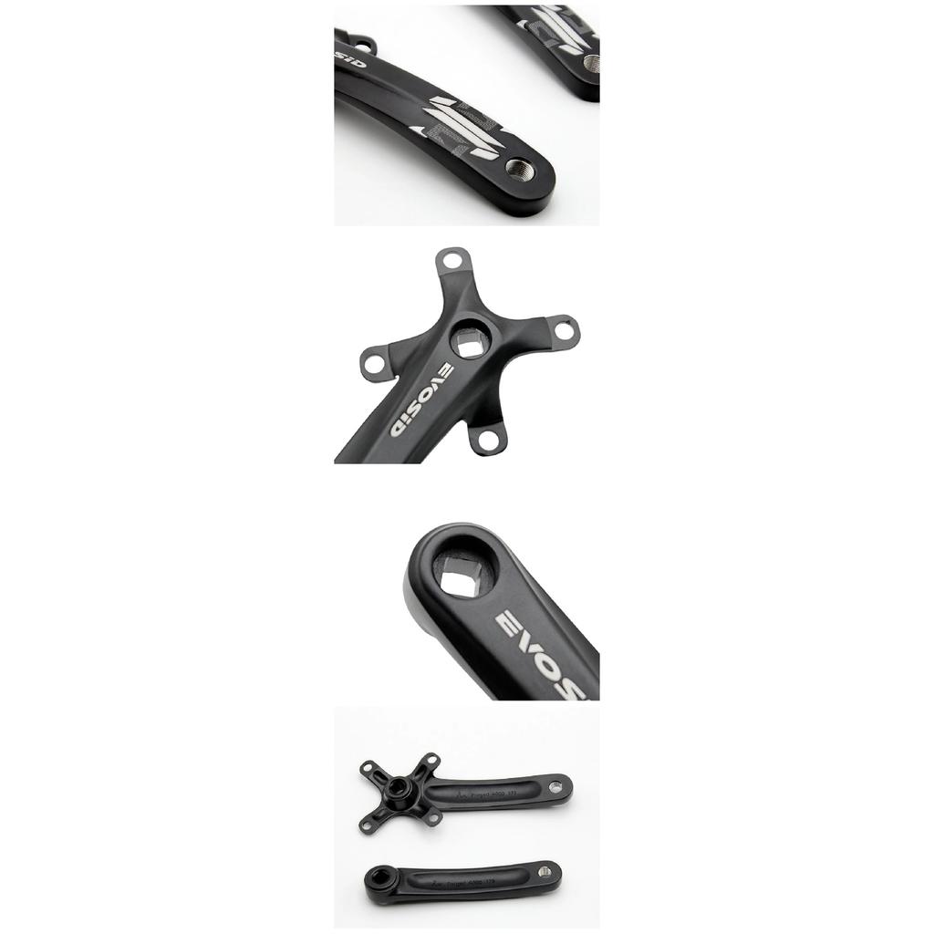 EVOSID Bicycle Crankset 104BCD Mountain Bike Square Hole Crank Aluminum Alloy 170mm MTB Bike Crank 8-12S Chainring 32/34/36/38T