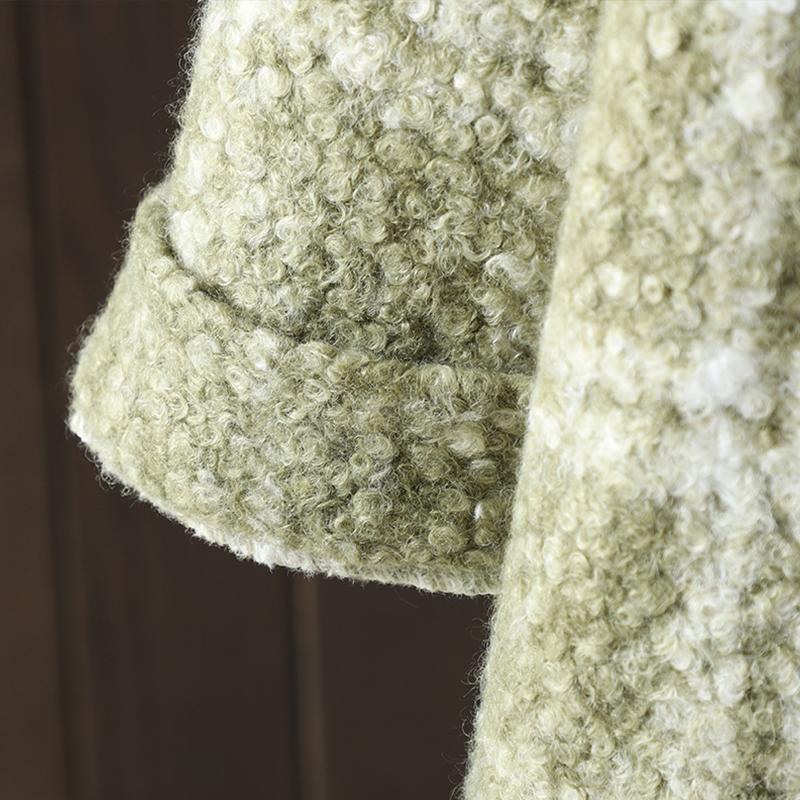 DIMANAF 2025 New Autumn Winter Plus Size Women Coats Jackets Loose Casual Outerwear Vintage Lady Plaid Cotton Thick Long Sleeve