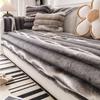 Winter Padded Thickened Sofa Cover Warm Rabbit Plush Velvet Sofa Cushion Soft Non-Slip Living Room Sofa Decorative Protective