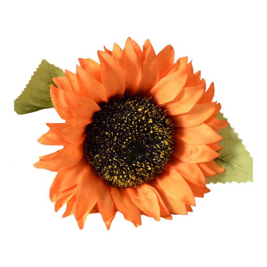 Artificial Sunflower Bouquet Realistic Long Stem Fake Silk Flower with Leaves Faux Floral Arrangement for Vase Wedding Table Home Spring Summer Decor