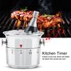 Bucket Shaped 60 Minutes Kitchen Timer Stainless Steel Mechanical Wind up Timer Time Reminder