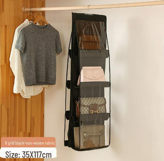 

Подвесной настенный органайзер для хранения вещей в гардеробе 8 grid чёрный