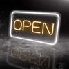 LED Neon Light USB 5V Transparent Acrylic 'Open' Sign for Shops and Businesses